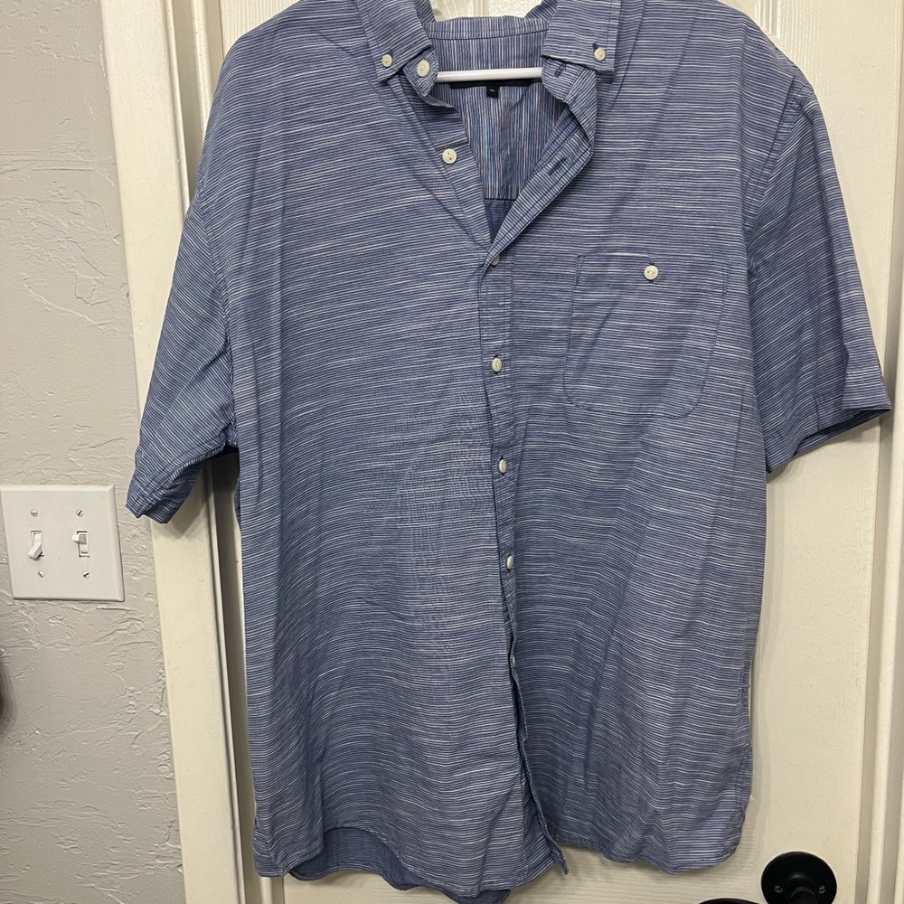 Men’s Blue Button-Down Shirt